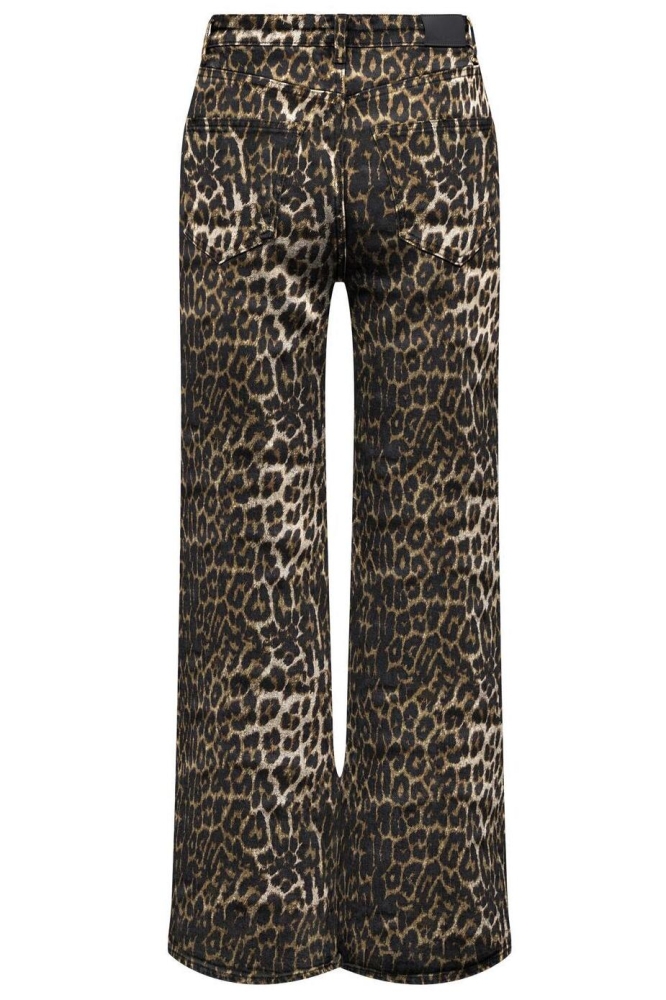 ONLJUICY-ANLIE HW WIDE AOP PANT PNT 15342522 BLACK/LEO